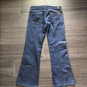 7 For All Mankind Dark Blue Flare Jeans